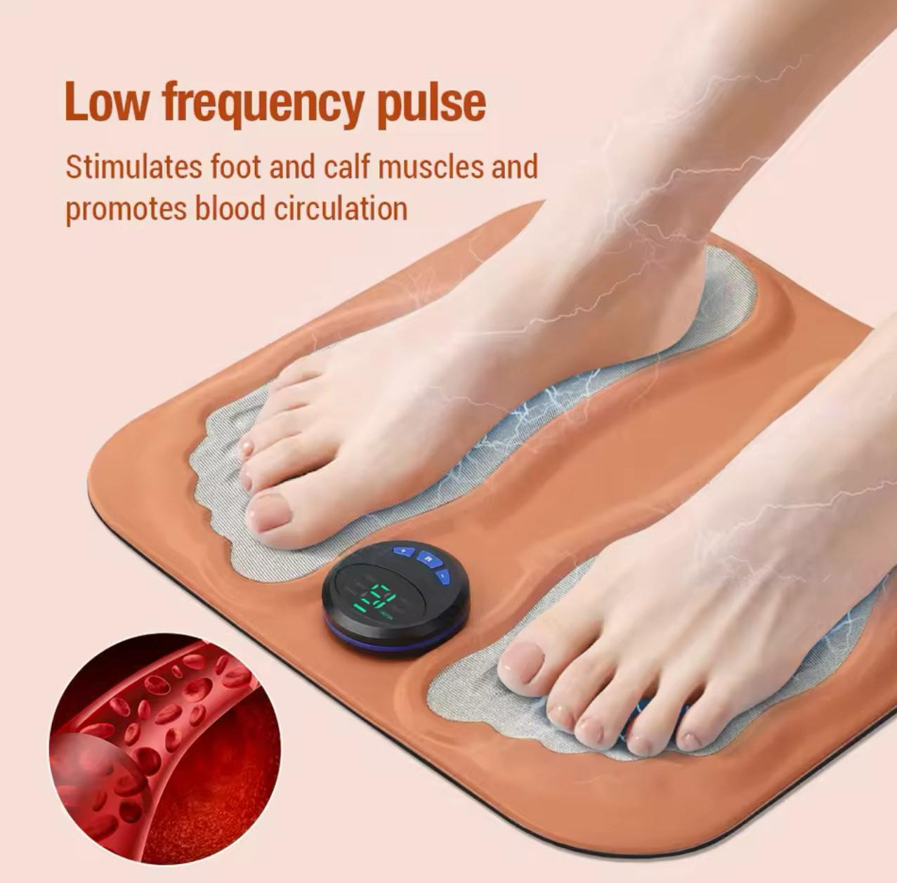 3D Smart Foot Massage Pad Feet Massager 6 Modes 15 LevelsImprove Blood Circulation Relax Muscles Slim Legs Rechargeable Foot Pad