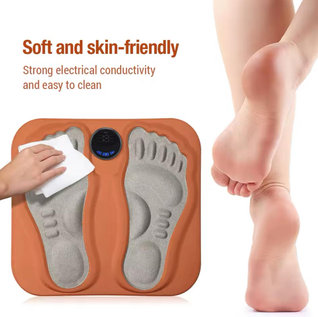 3D Smart Foot Massage Pad Feet Massager 6 Modes 15 LevelsImprove Blood Circulation Relax Muscles Slim Legs Rechargeable Foot Pad